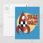 Space Rocket Briefkaart (Voorkant / Achterkant)