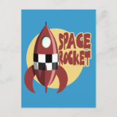 Space Rocket Briefkaart (Voorkant)