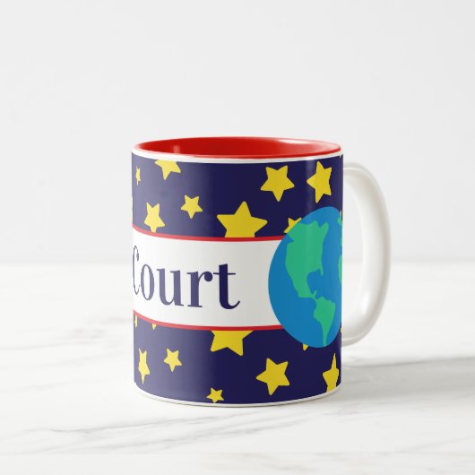 Space Rocket Gepersonaliseerde Mok (Voorkant rechts)