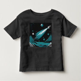 Space Rocket – Grey & Blue Toddler T-Shirt