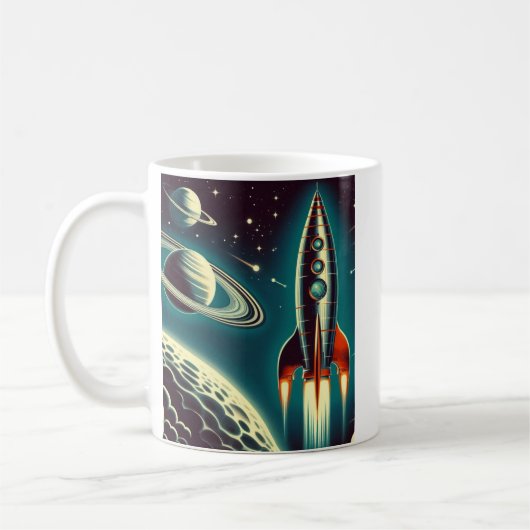 Space Rocket Koffiemok (Links)