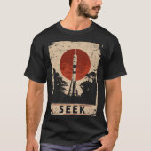  Space Rocket Launch Retro NASA Ontwerp T-shirt (Voorkant)