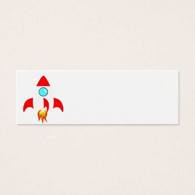 Space Rocket Mini Visitekaartjes (Voorkant)