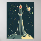 Space Rocket Poster (Voorkant)