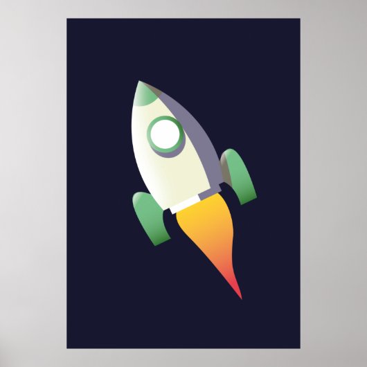 Space Rocket Poster (Voorkant)