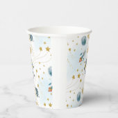Space Rocket Ship Astronaut Stars Pattern Papieren Bekers (Rechts)