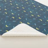 Space Rocket Ship Pattern Kwekerij Sherpa Deken (3/4)