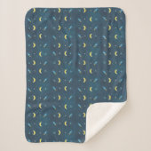 Space Rocket Ship Pattern Kwekerij Sherpa Deken (Voorkant)