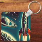 Space Rocket Sleutelhanger (Achterkant)