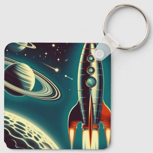 Space Rocket Sleutelhanger (Achterkant)