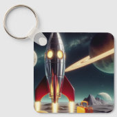 Space Rocket Sleutelhanger (Voorkant)