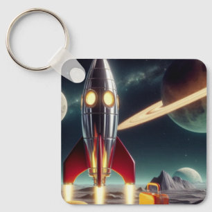Space Rocket Sleutelhanger