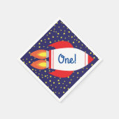 Space Rocket Star Schip 1e Verjaardag Party Servet (Hoek)