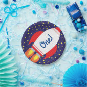 Space Rocket Star Ship 1e Verjaardag Borden Papieren Bordje (Feest)