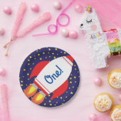 Space Rocket Star Ship 1e Verjaardag Borden Papieren Bordje (Feest)