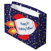 Space Rocket Star Ship 1st Birthday Gift Bag Groot Cadeauzakje (Achterkant Gekanteld)