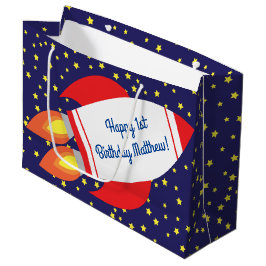 Space Rocket Star Ship 1st Birthday Gift Bag Groot Cadeauzakje