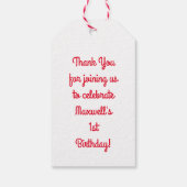 Space Rocket Star Ship 1st Birthday Party Cadeaulabel (Achterkant)