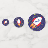 Space Rocket Star Ship 1st Birthday Party Confetti (Voorkanten)