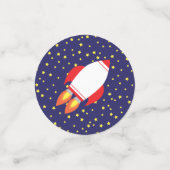 Space Rocket Star Ship 1st Birthday Party Confetti (Kleine voorkant)