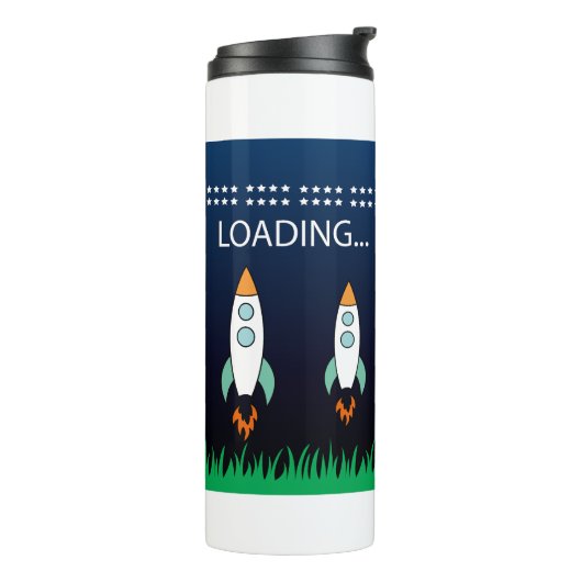 Space Rocket Thermosbeker (Gedraaid links)