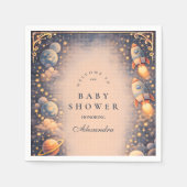 Space Rockets Stars Baby Shower Servet (Voorkant)