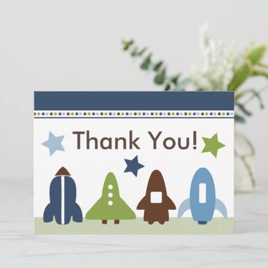Space Rocks - Hartelijk dank Bedankkaart (Staand voorkant)