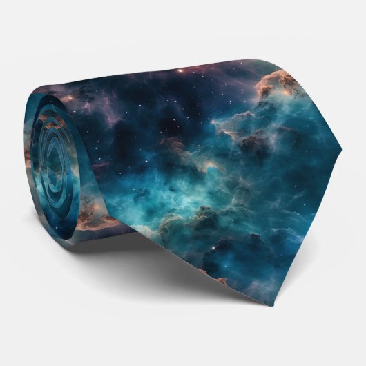 Space Science Custom Necktie Stropdas (Opgerold)