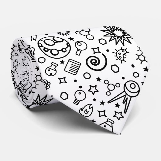 Space Science Custom Necktie Stropdas (Opgerold)