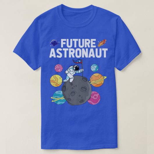 Space Science Galaxy Moon Landing Planets Future A T-shirt (Design voorkant)