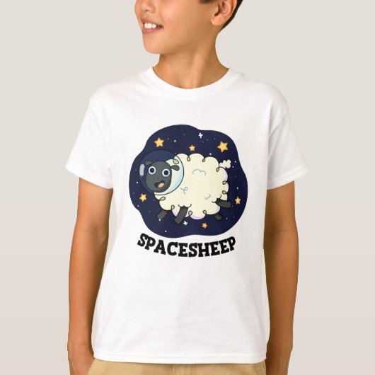 Space Sheep Funny Astronaut Pun T-shirt (Voorkant)