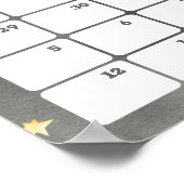 Space Ship Astronaut Due Date Calendar Poster (Hoek)