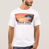 Space Ship bedrukt T-shirt (Voorkant)
