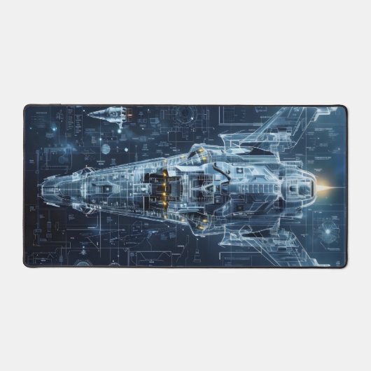 Space Ship Blueprint Sci-Fi Bureaumat (Voorkant)