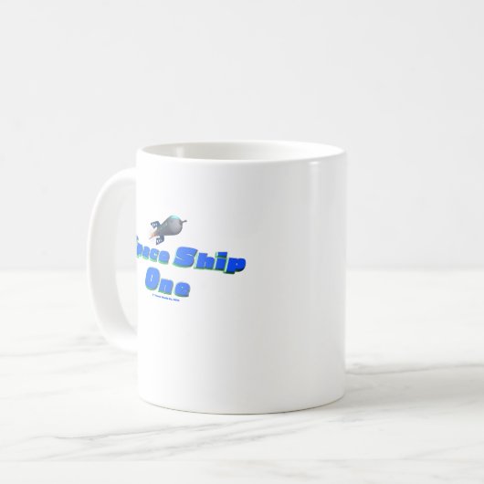 Space Ship One white mok (Voorkant links)
