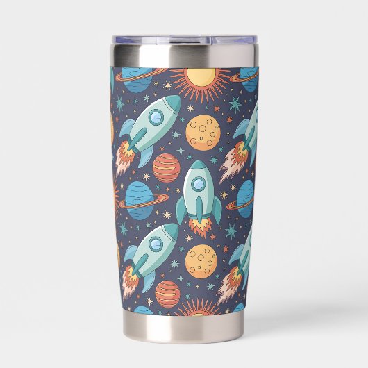Space Ships Geïsoleerde Drinkbeker (Voorkant)