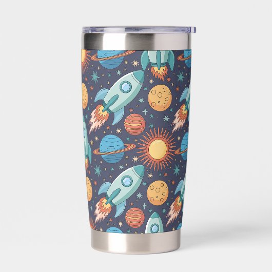 Space Ships Geïsoleerde Drinkbeker (Links)