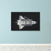 Space shuttle Atlantis 2 Canvas Afdruk (Insitu (Houten vloer))