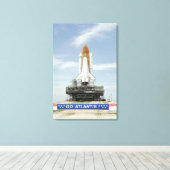 Space shuttle Atlantis 2 Canvas Afdruk (Insitu (Houten vloer))