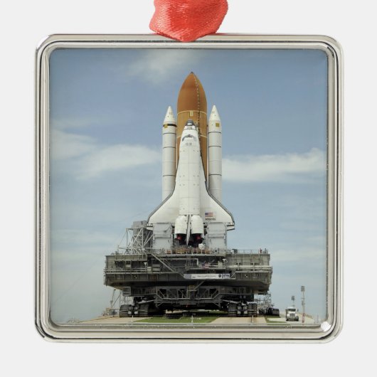 Space shuttle Atlantis 2 Metalen Ornament (Voorkant)