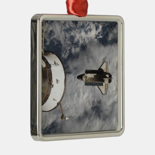 Space Shuttle Atlantis 3 Metalen Ornament (Rechts)