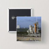Space shuttle Atlantis 3 Vierkante Button 5,1 Cm (Voorkant /achterkant)