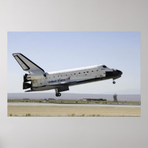 Space Shuttle Atlantis bereidt voor op landing 2 Poster