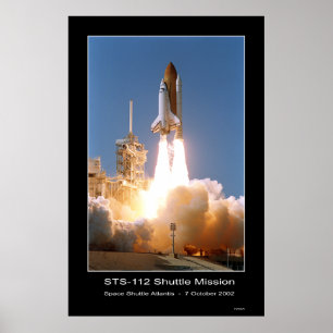 Space Shuttle Atlantis Blast-off - 7 oktober 2002 Poster