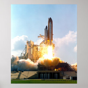Space Shuttle Atlantis Blasts off Poster