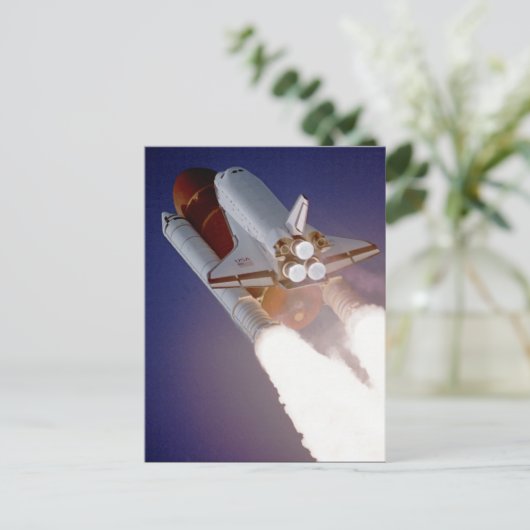 Space Shuttle Atlantis Briefkaart (Staand voorkant)