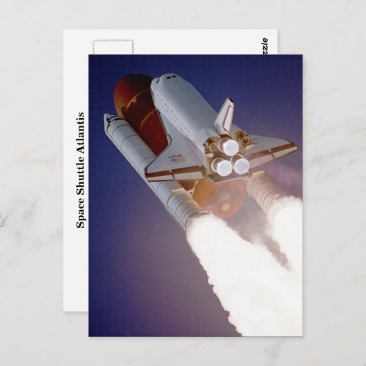Space Shuttle Atlantis Briefkaart (Voorkant / Achterkant)