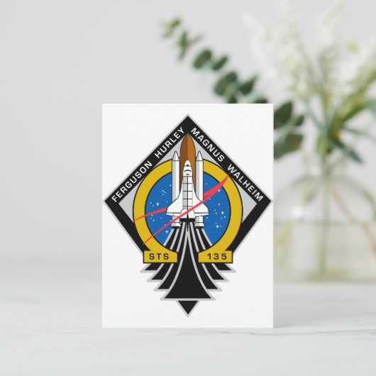 Space Shuttle Atlantis Briefkaart (Staand voorkant)