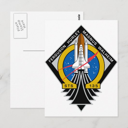 Space Shuttle Atlantis Briefkaart (Voorkant / Achterkant)