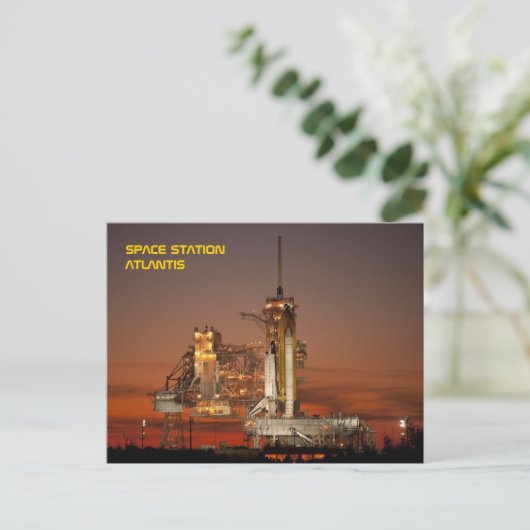 Space Shuttle Atlantis Briefkaart (Staand voorkant)